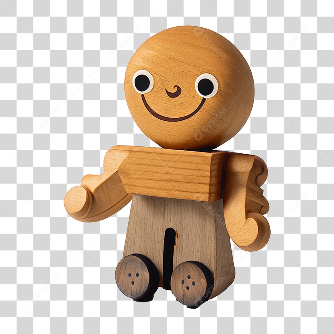 Boneco de Madeira PNG Transparente