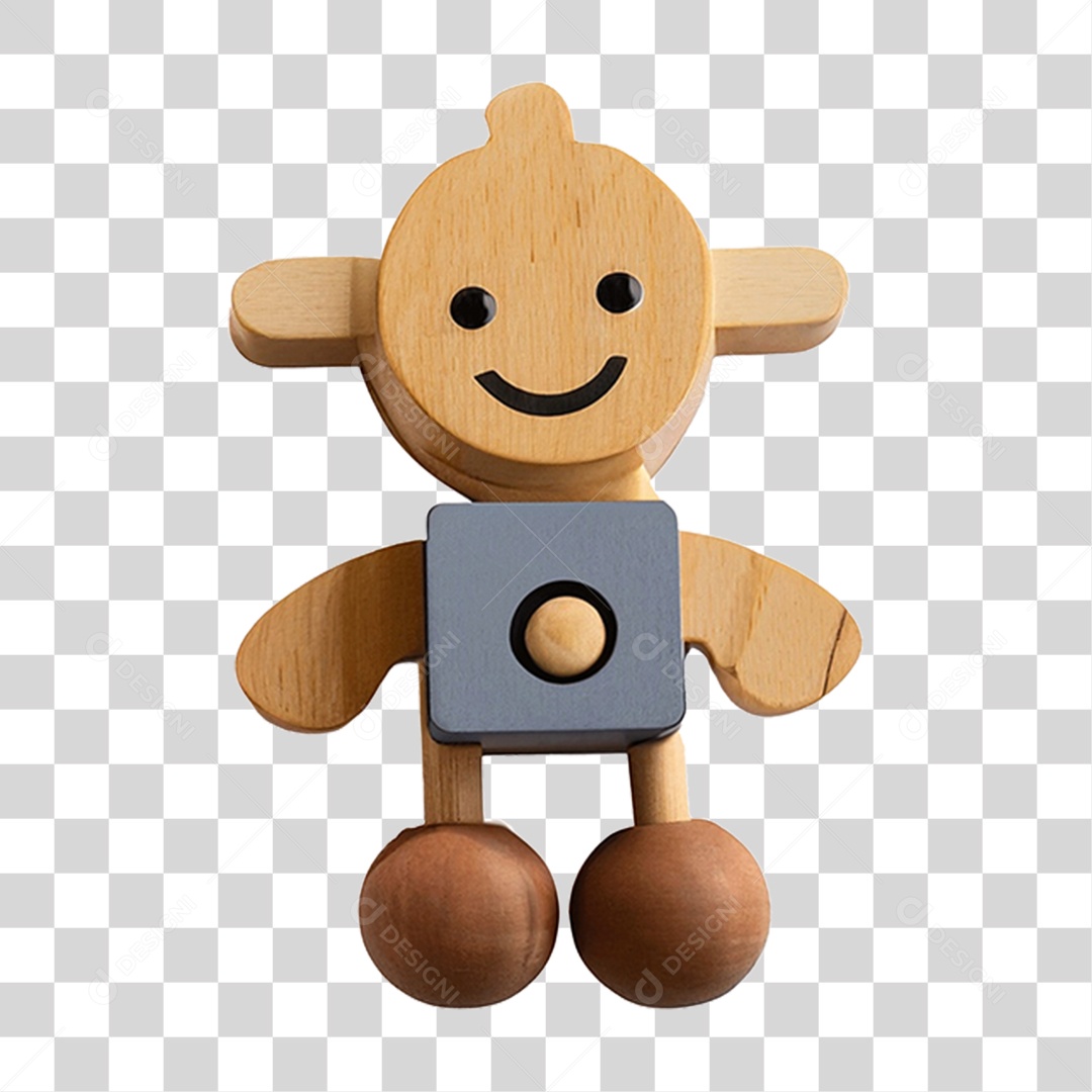 Boneco de Madeira PNG Transparente