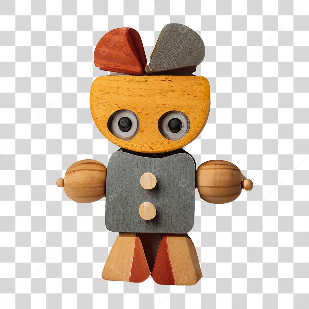 Boneco de Madeira PNG Transparente