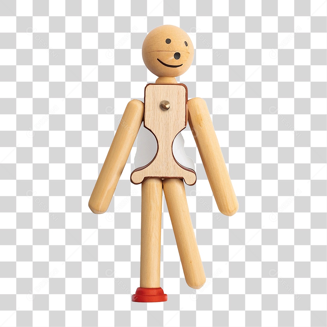 Boneco de Madeira PNG Transparente