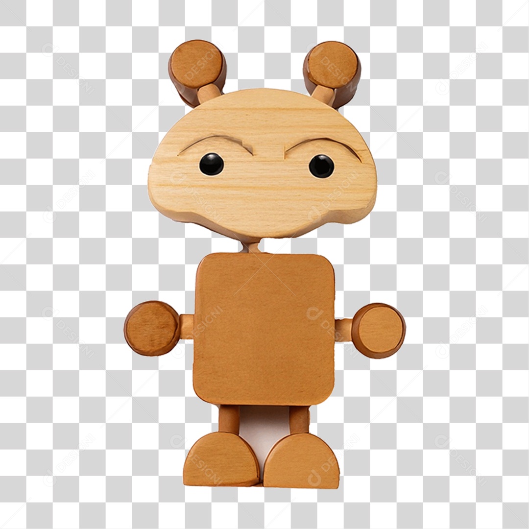 Boneco de Madeira PNG Transparente