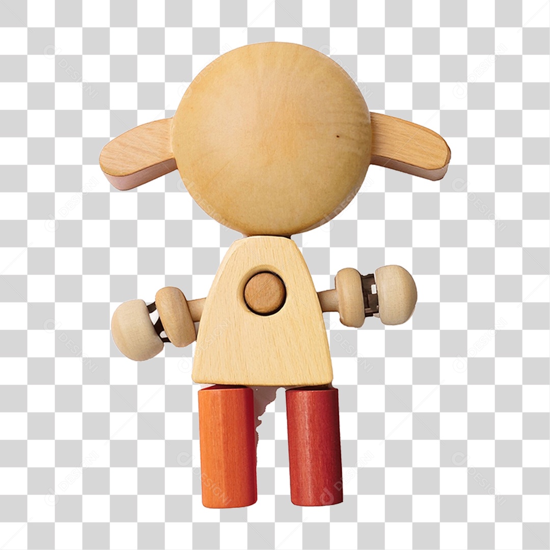 Boneco de Madeira PNG Transparente