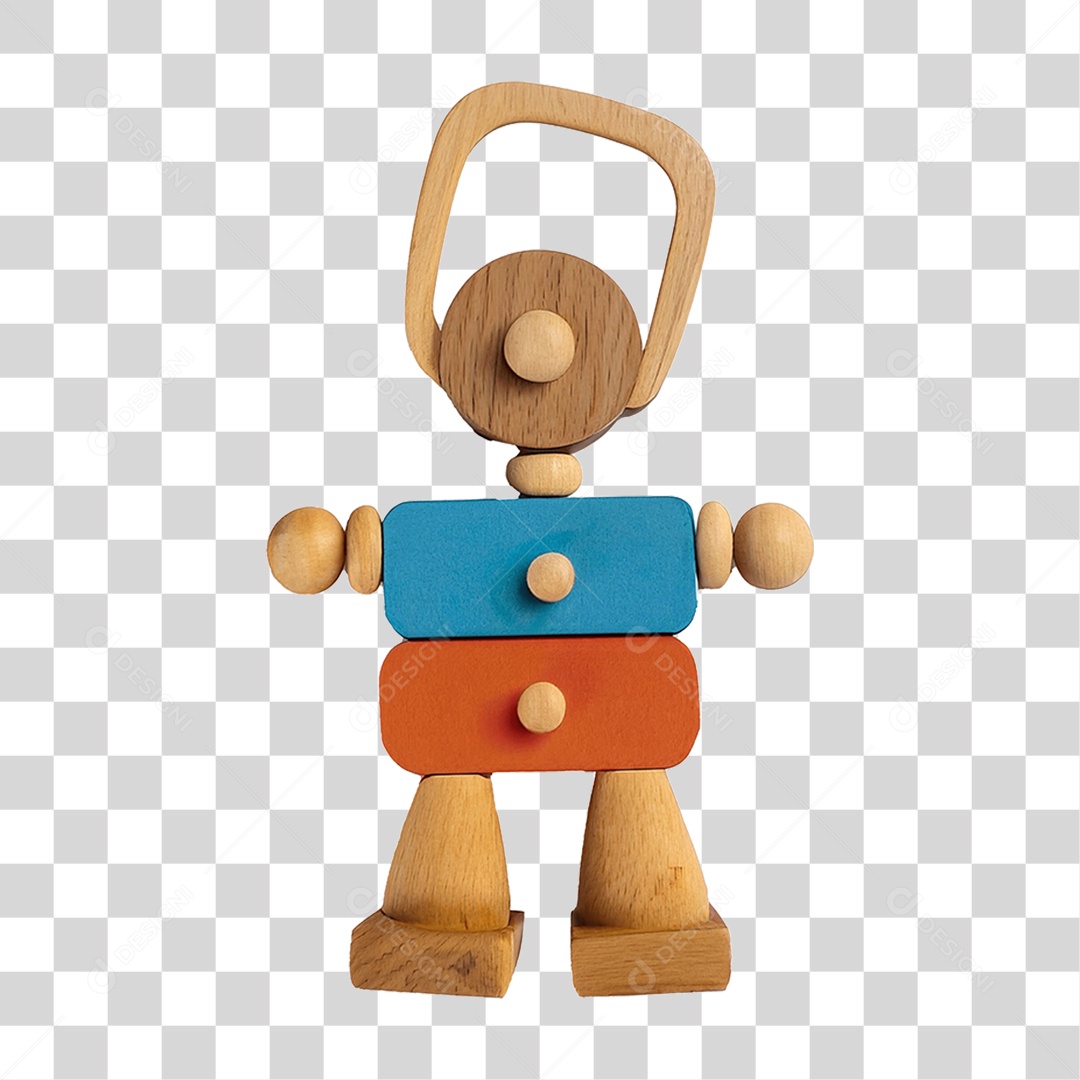 Boneco de Madeira PNG Transparente