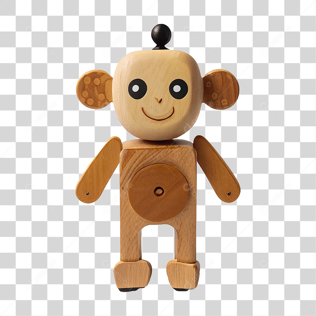 Boneco de Madeira PNG Transparente