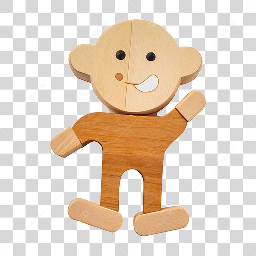 Boneco de Madeira PNG Transparente