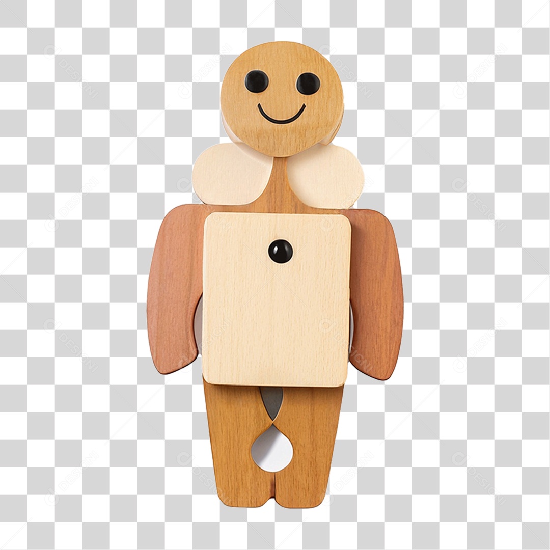 Boneco de Madeira PNG Transparente