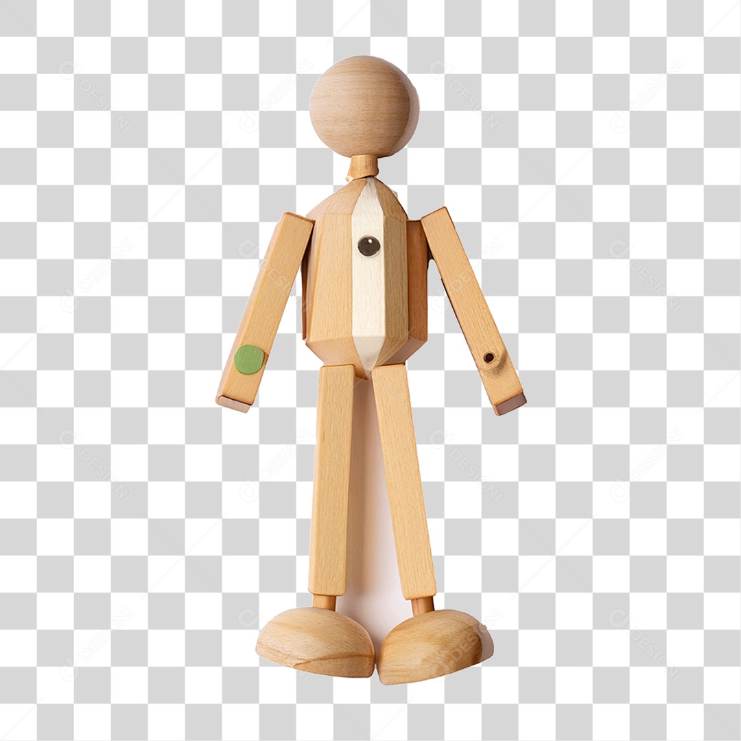 Boneco de Madeira PNG Transparente