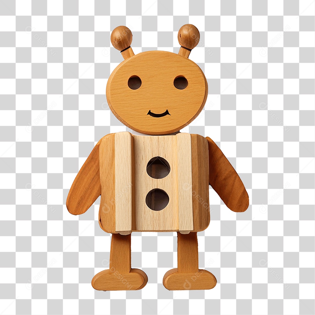 Boneco de Madeira PNG Transparente