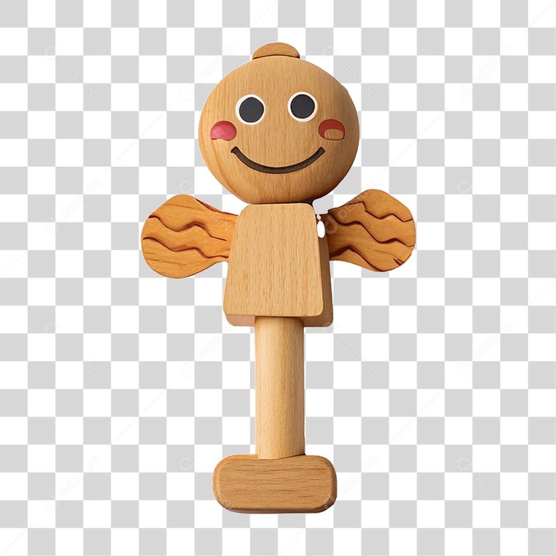 Boneco de Madeira PNG Transparente