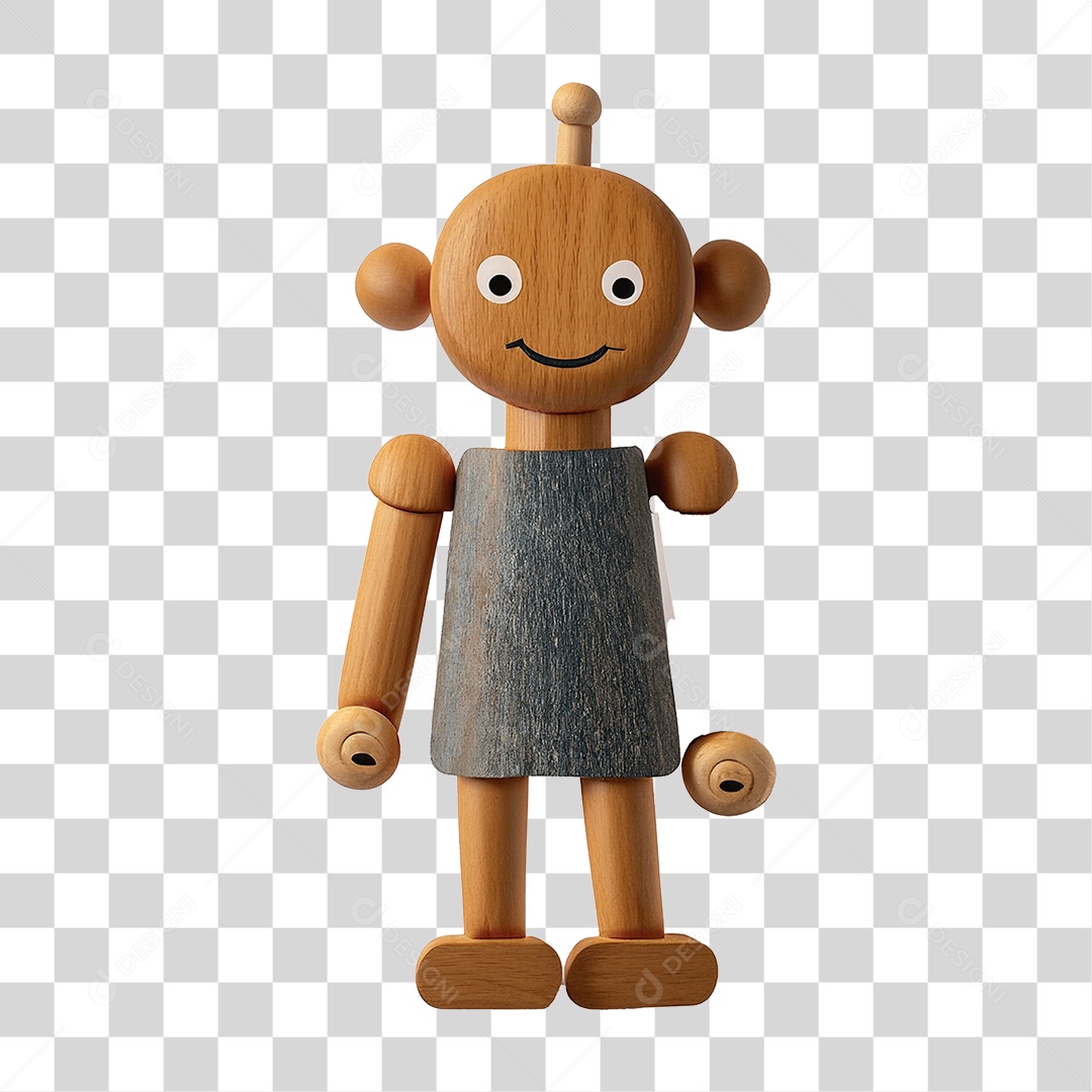 Boneco de Madeira PNG Transparente