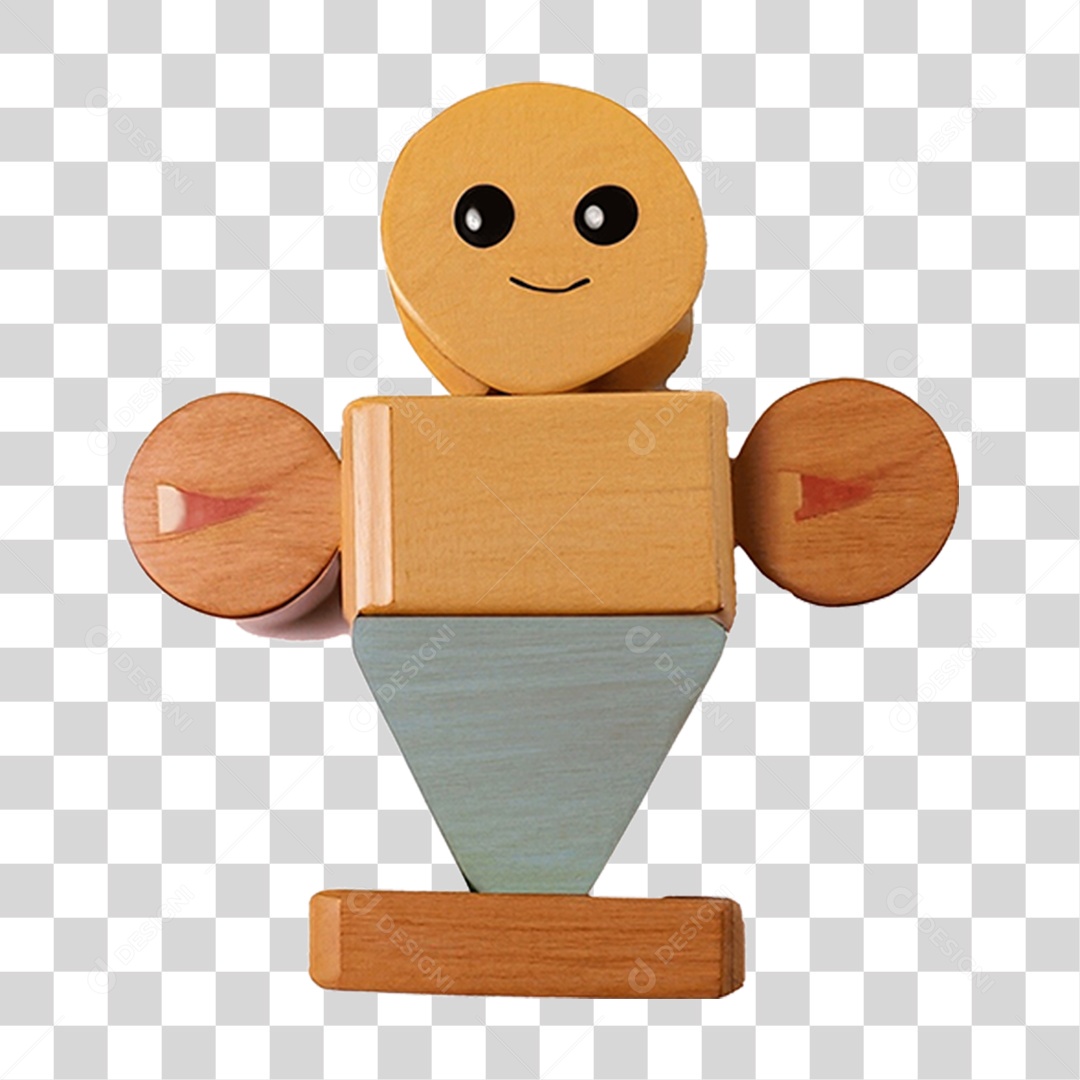 Boneco de Madeira PNG Transparente