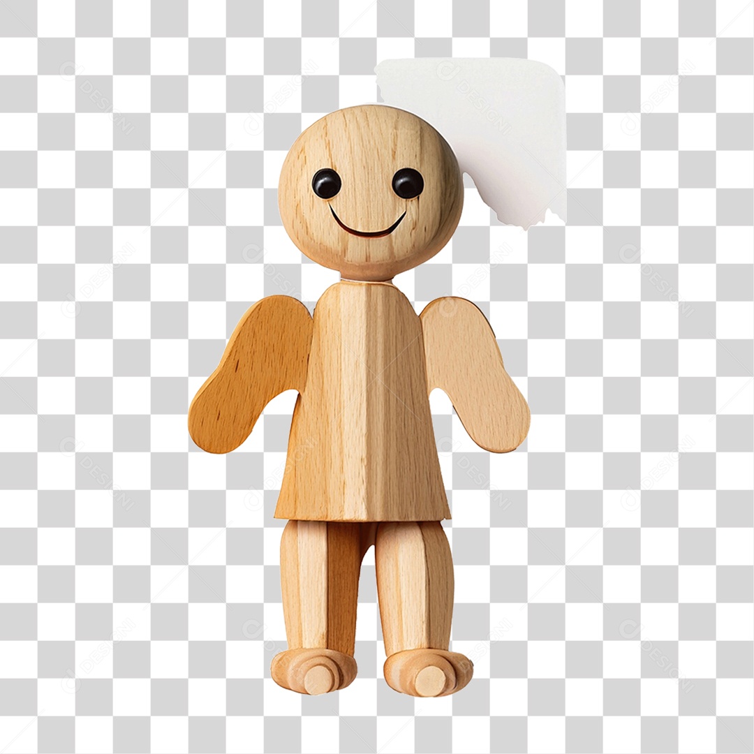 Boneco de Madeira PNG Transparente