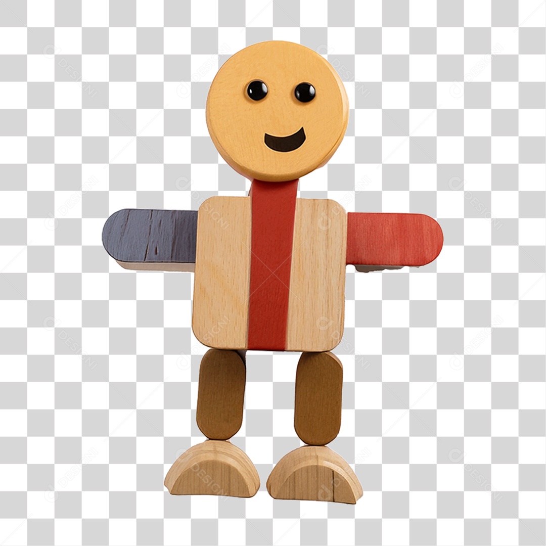 Boneco de Madeira PNG Transparente