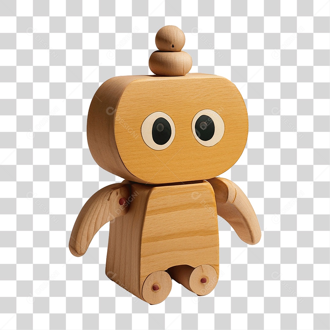 Boneco de Madeira PNG Transparente