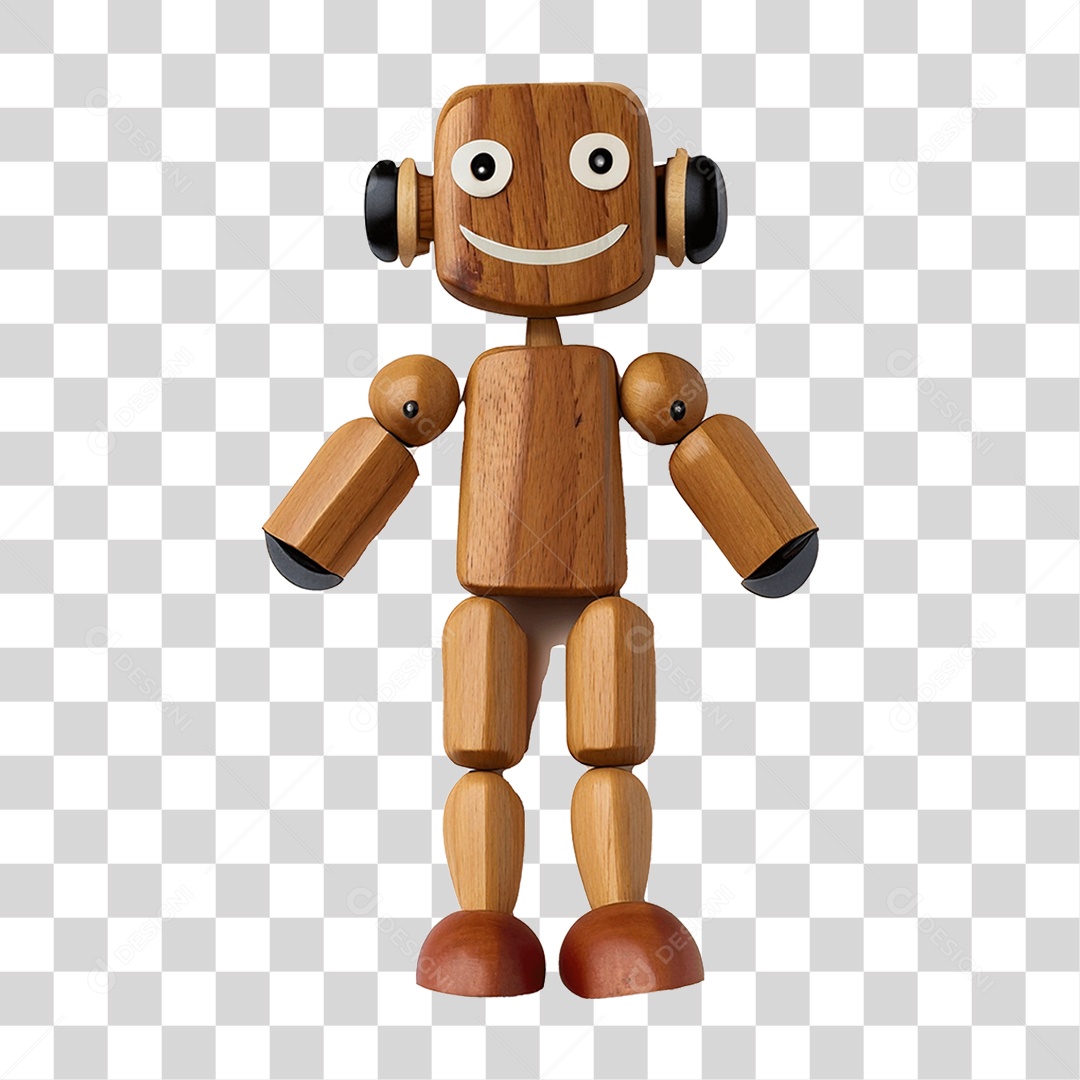 Boneco de Madeira PNG Transparente