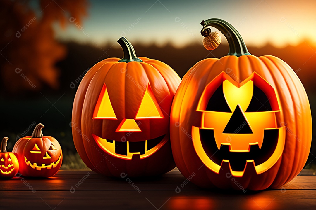 Cenário de festa de halloween tradicional