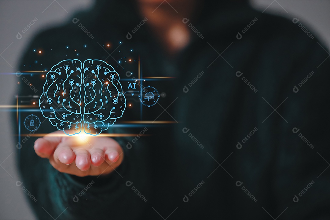 Cérebro humano na mente de ideia mental Conceito.