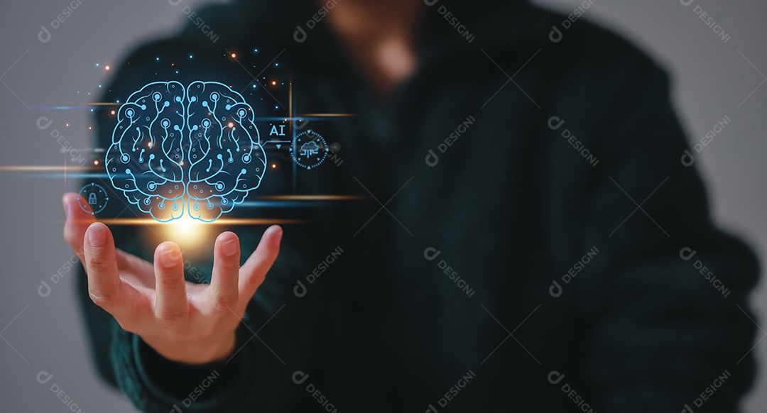 Cérebro humano na mente de ideia mental Conceito.