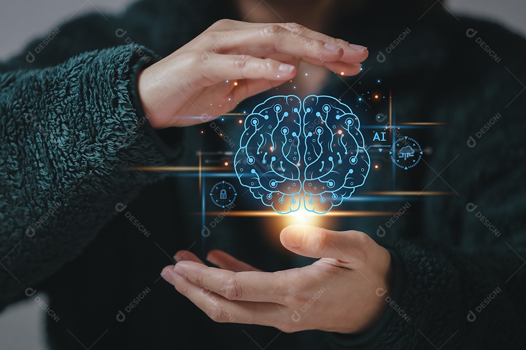 Cérebro humano na mente de ideia mental Conceito.