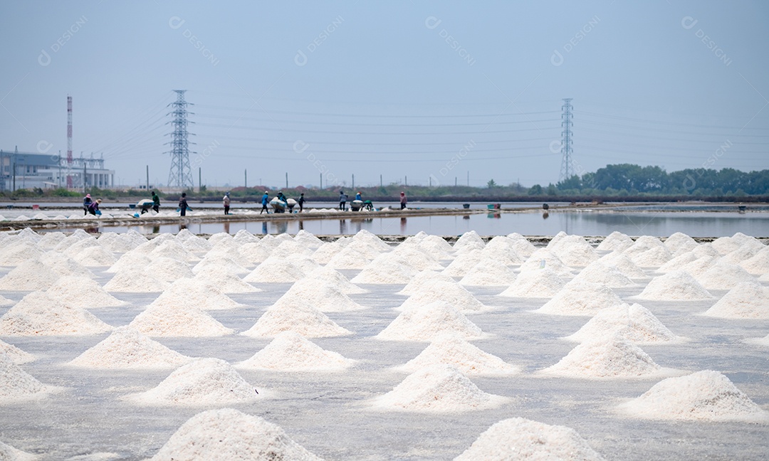 Fazenda de sal marinho na Tailândia