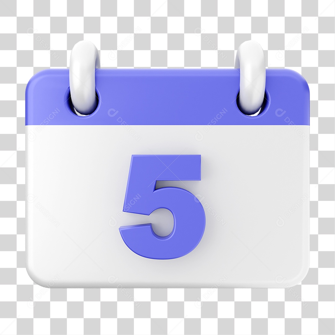 Calendário Dia 5 PNG Transparente
