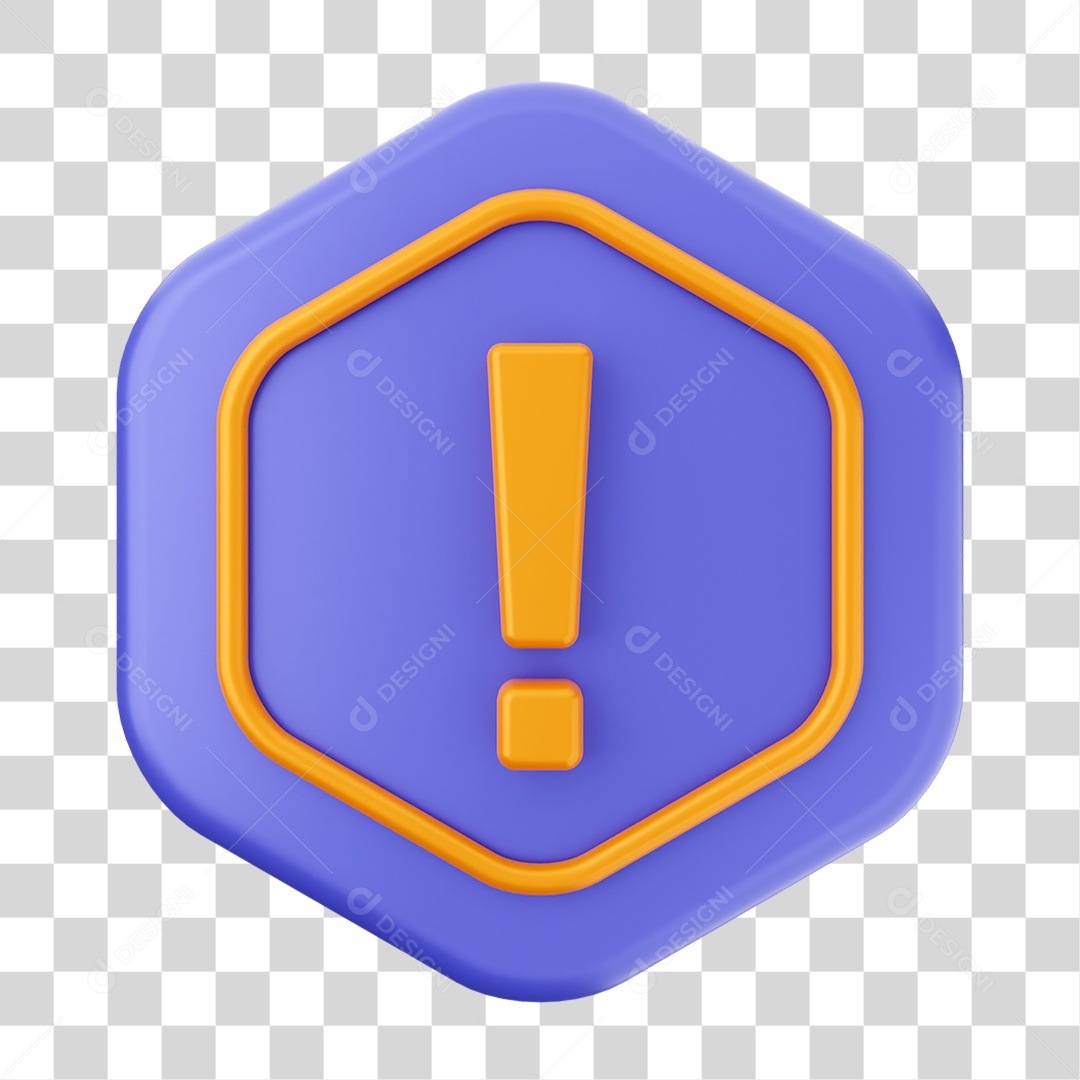 Placa de Cuidado Alerta PNG Transparente