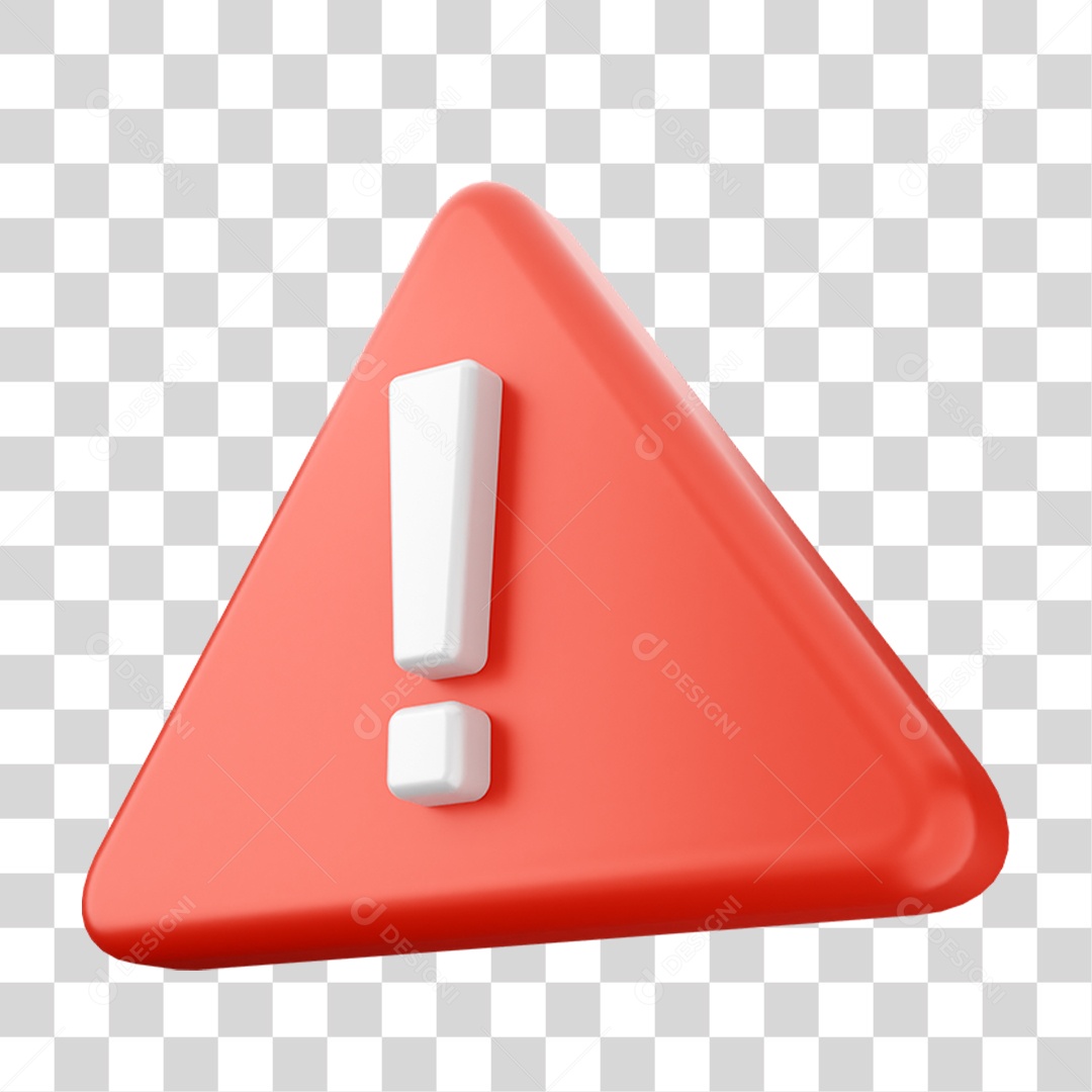 Placa de Cuidado Alerta PNG Transparente