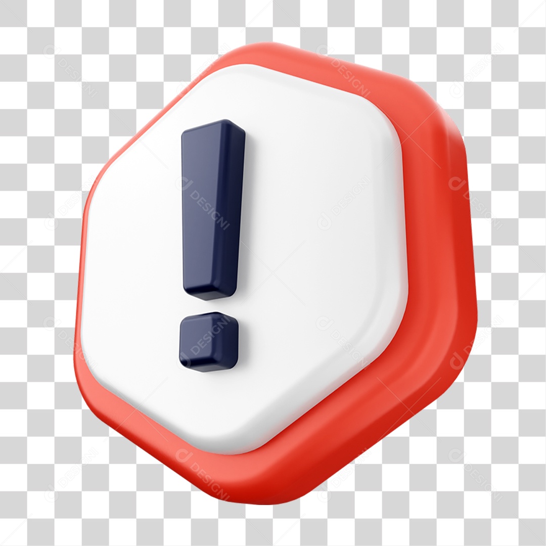 Placa de Cuidado Alerta PNG Transparente