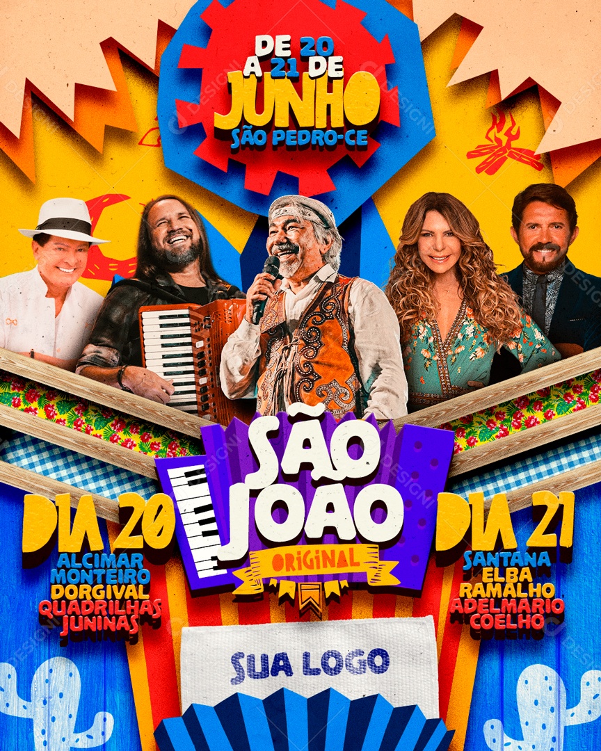 Feed São João O Maior Festival De Forró Social Media PSD Editável