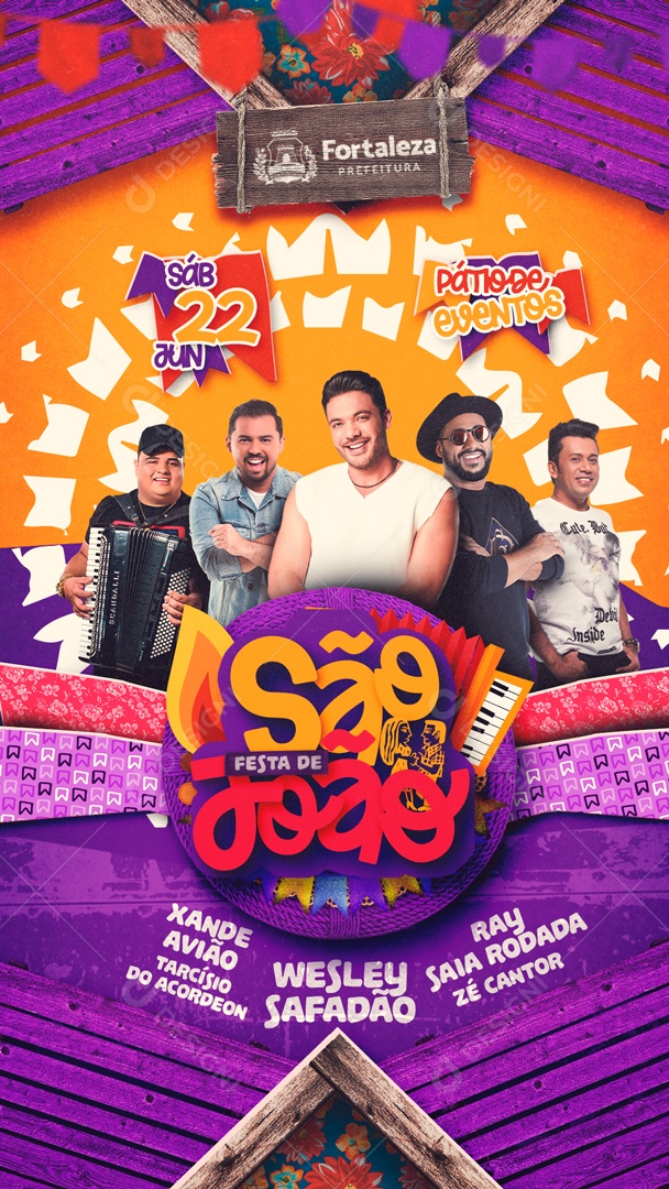 Social Media Flyer Story Festa De São João PSD Editável