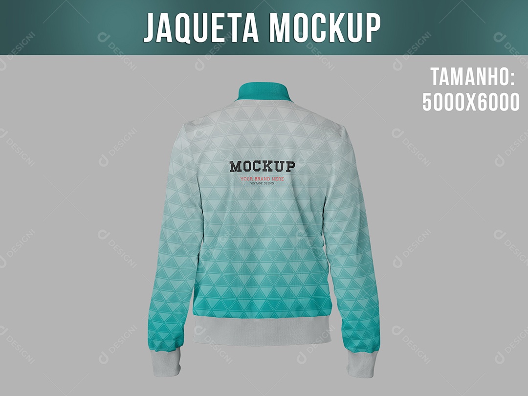 Mockup Jaqueta Manga Longa Vista de Trás PSD Editável