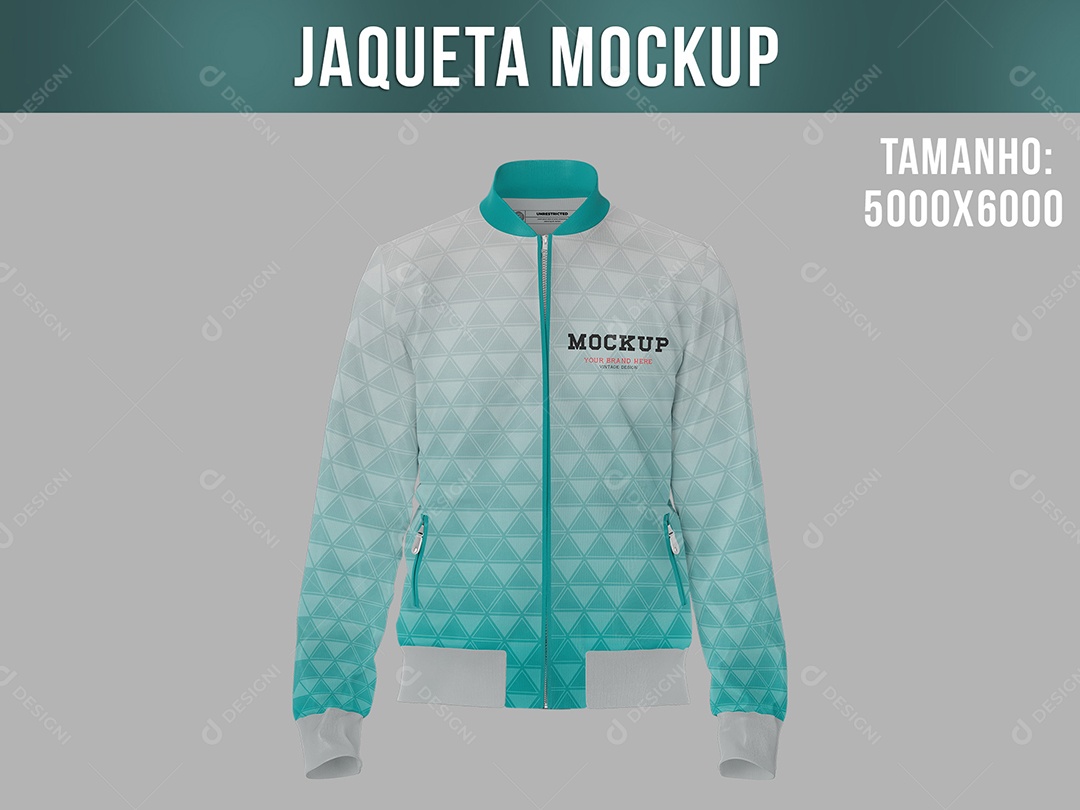 Mockup Jaqueta  Manga Longa Vista de Frente PSD Editável