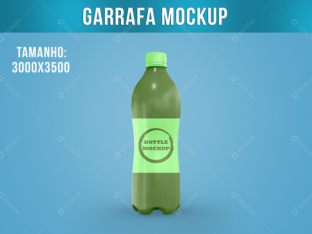 Mockup Garrafa de Plástico Refrigerante PSD Editável