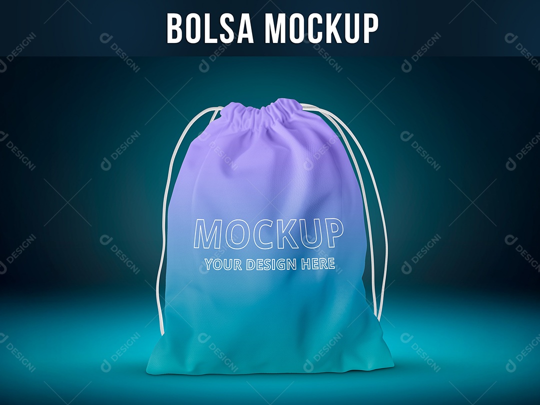 Bolsa Mockup Mochila De Costa PSD Editável