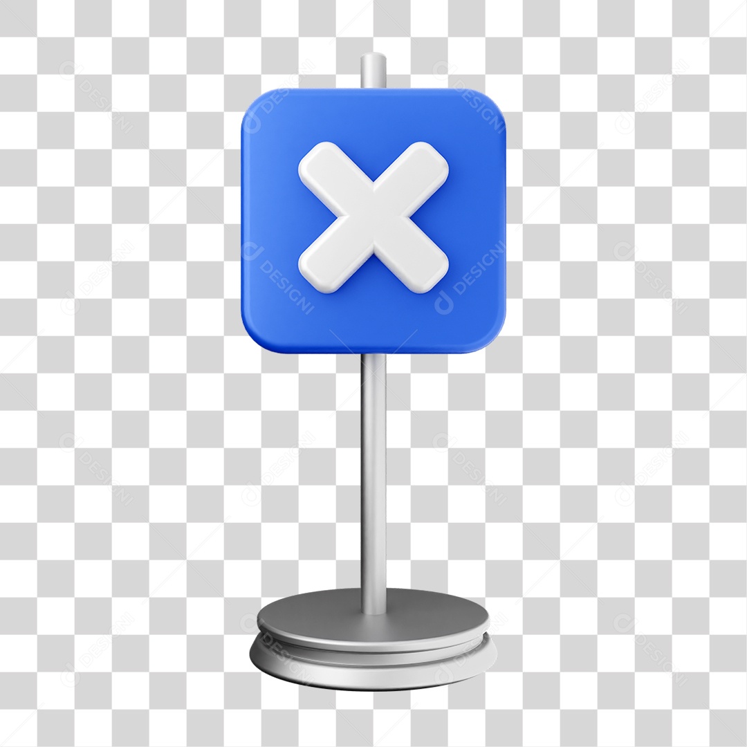 Elemento 3D Placa Símbolo Cuidado PNG Transparente