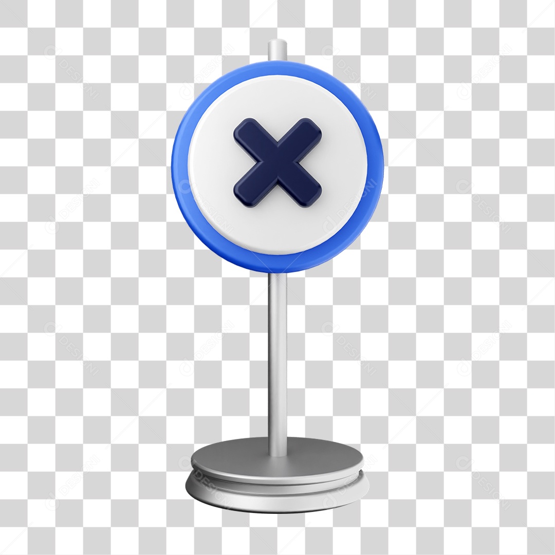 Elemento 3D Placa Símbolo Cuidado PNG Transparente