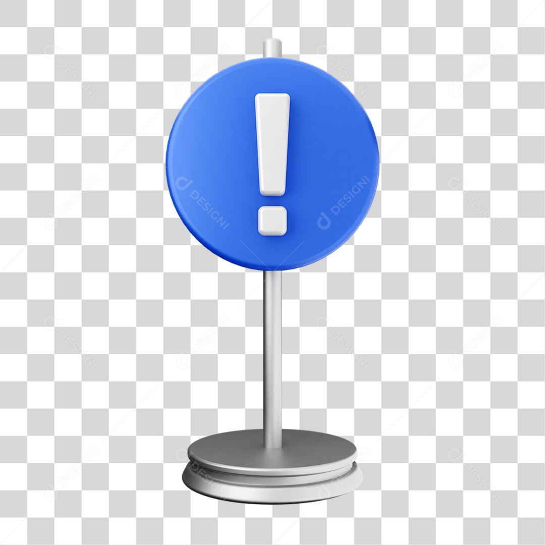 Elemento 3D Placa Símbolo Cuidado PNG Transparente