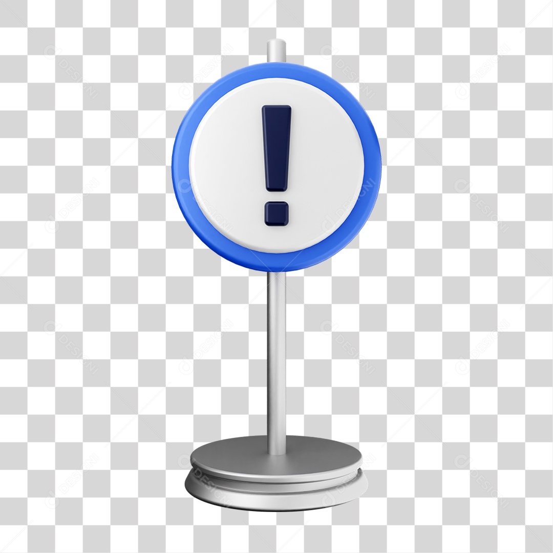 Elemento 3D Placa Símbolo Cuidado PNG Transparente