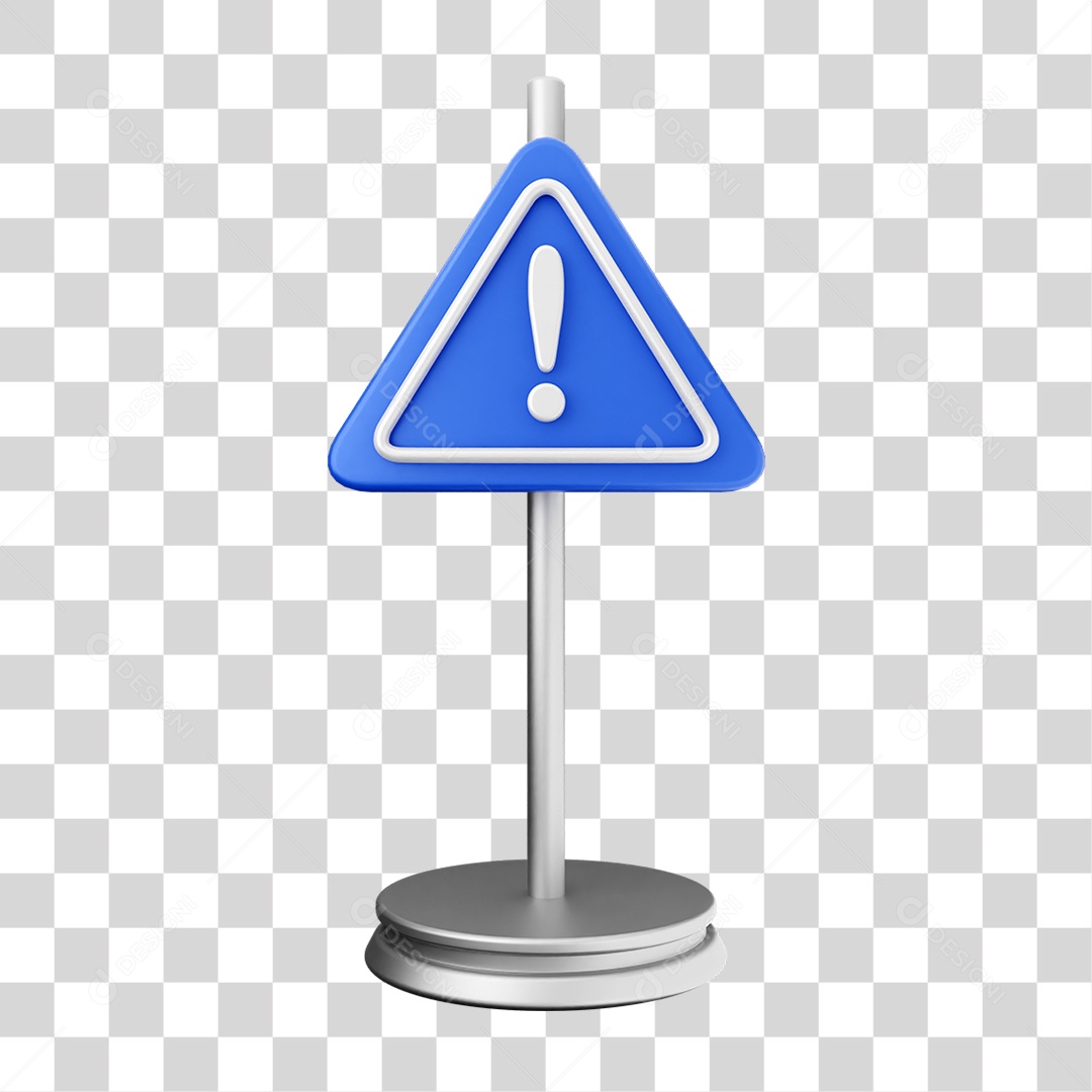 Elemento 3D Placa Símbolo Cuidado PNG Transparente