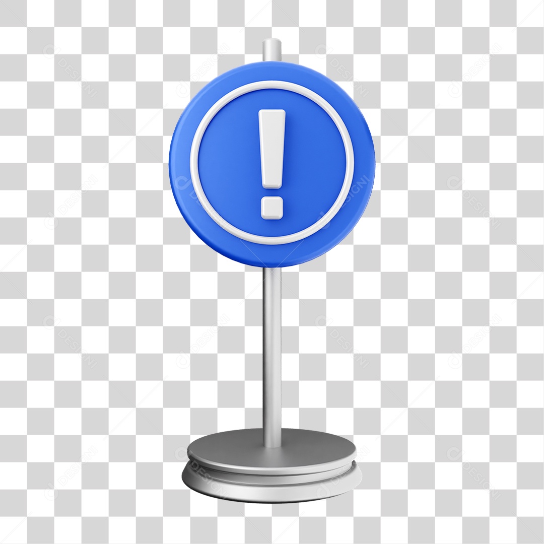 Elemento 3D Placa Símbolo Cuidado PNG Transparente