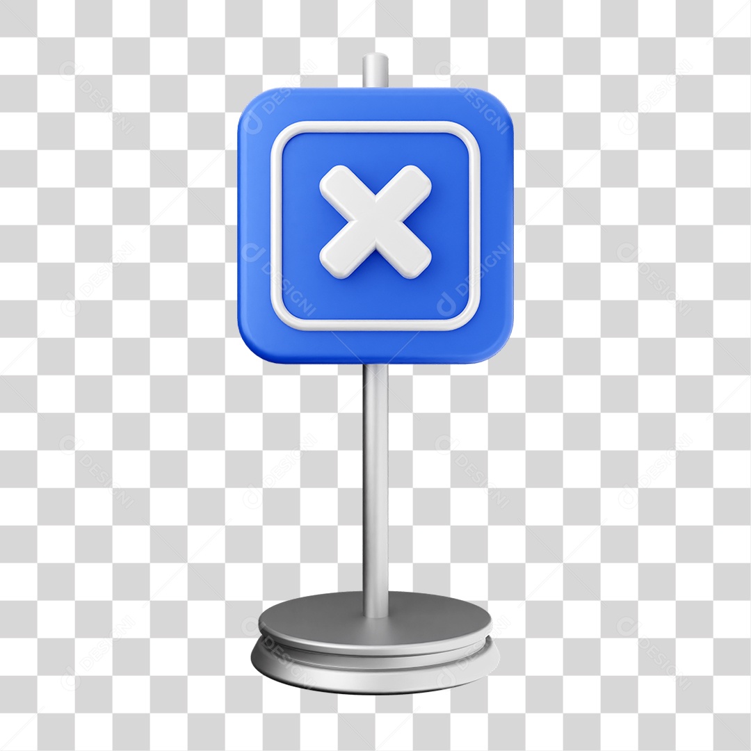 Elemento 3D Placa Símbolo Cuidado PNG Transparente