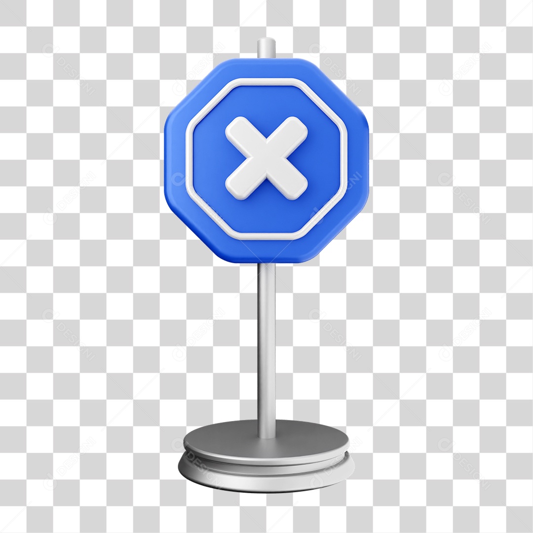 Elemento 3D Placa Símbolo Cuidado PNG Transparente