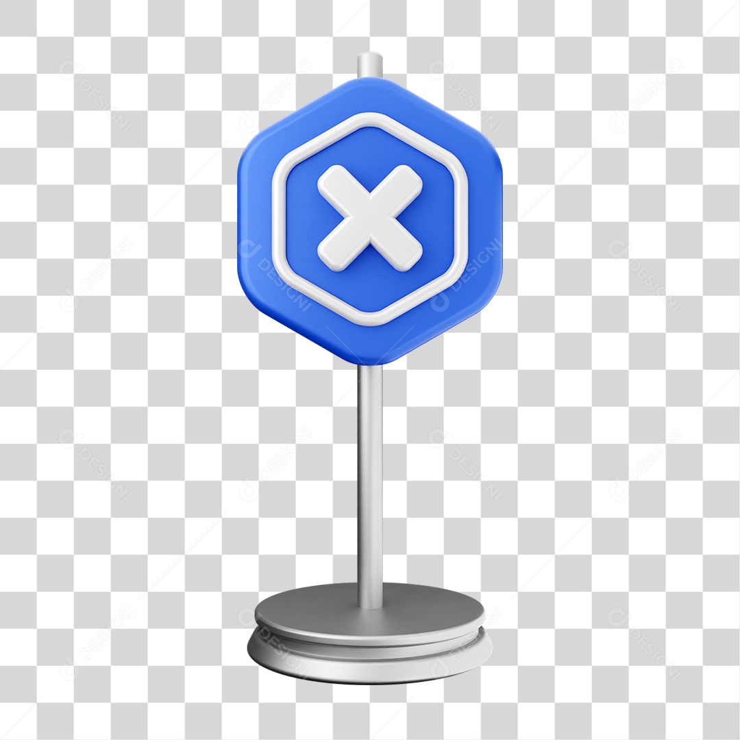 Elemento 3D Placa Símbolo Cuidado PNG Transparente