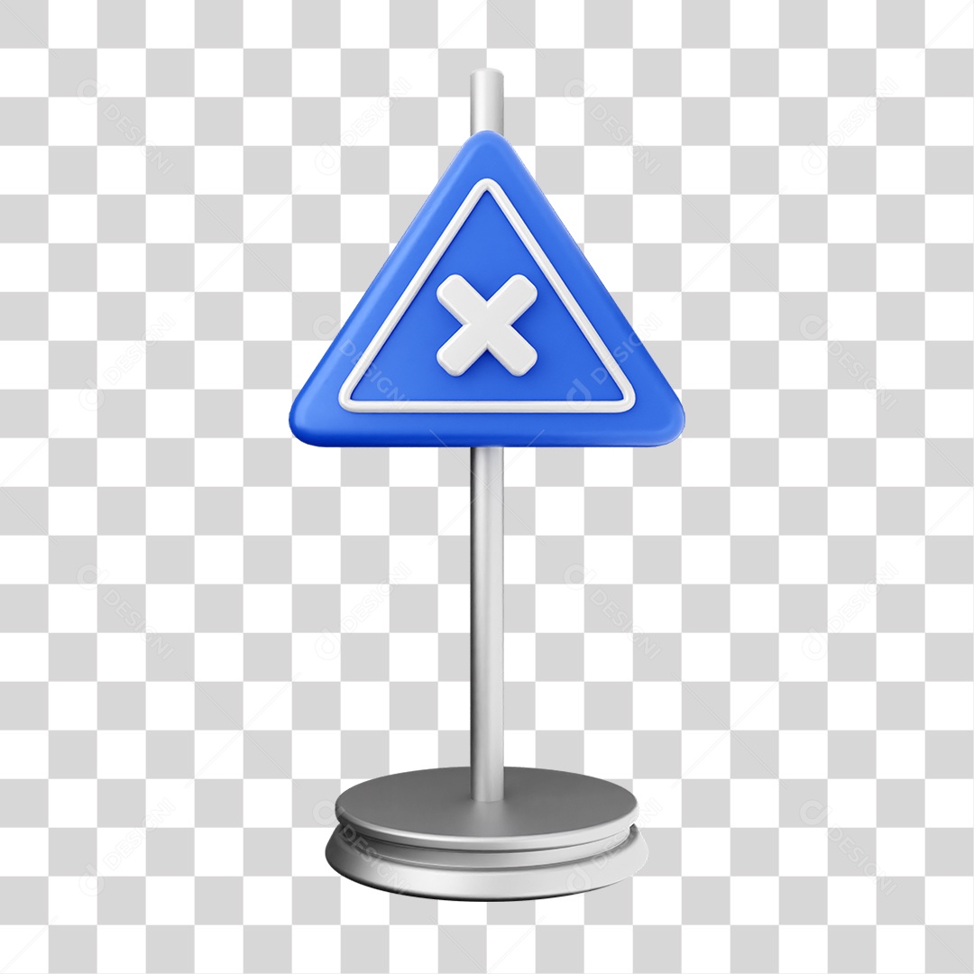 Elemento 3D Placa Símbolo Cuidado PNG Transparente