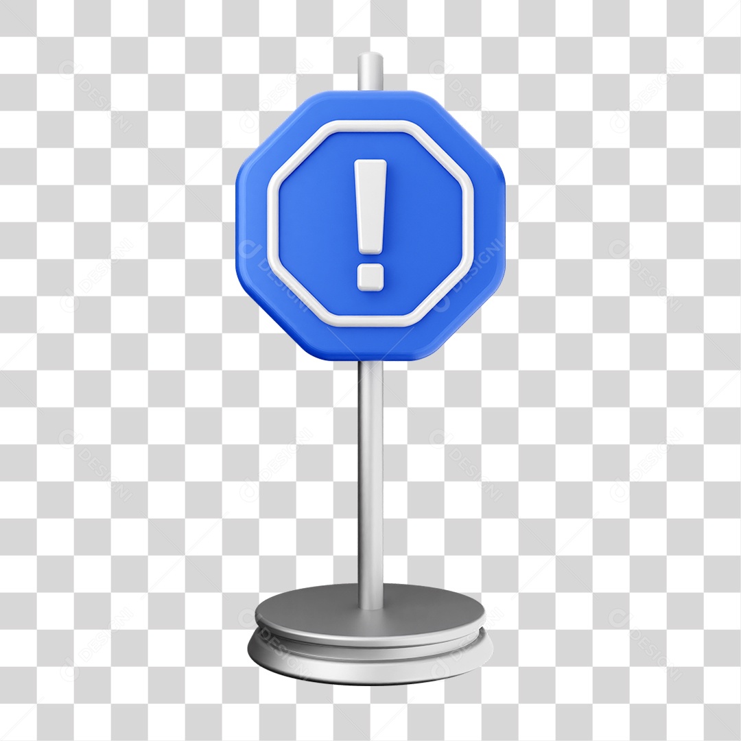 Elemento 3D Placa Símbolo Cuidado PNG Transparente