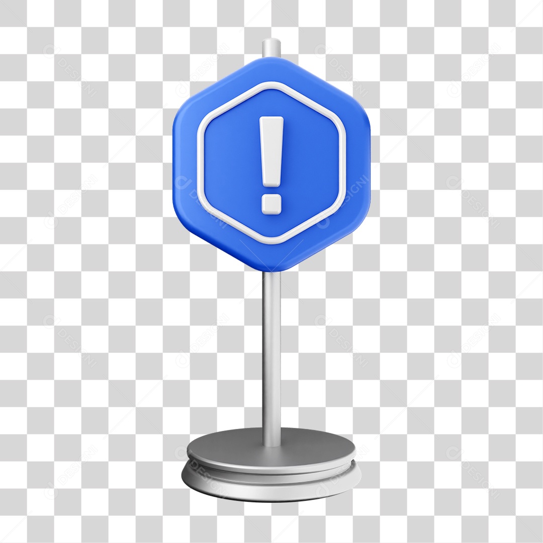 Elemento 3D Placa Símbolo Cuidado PNG Transparente