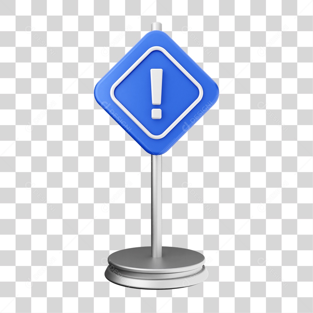 Elemento 3D Placa Símbolo Cuidado PNG Transparente