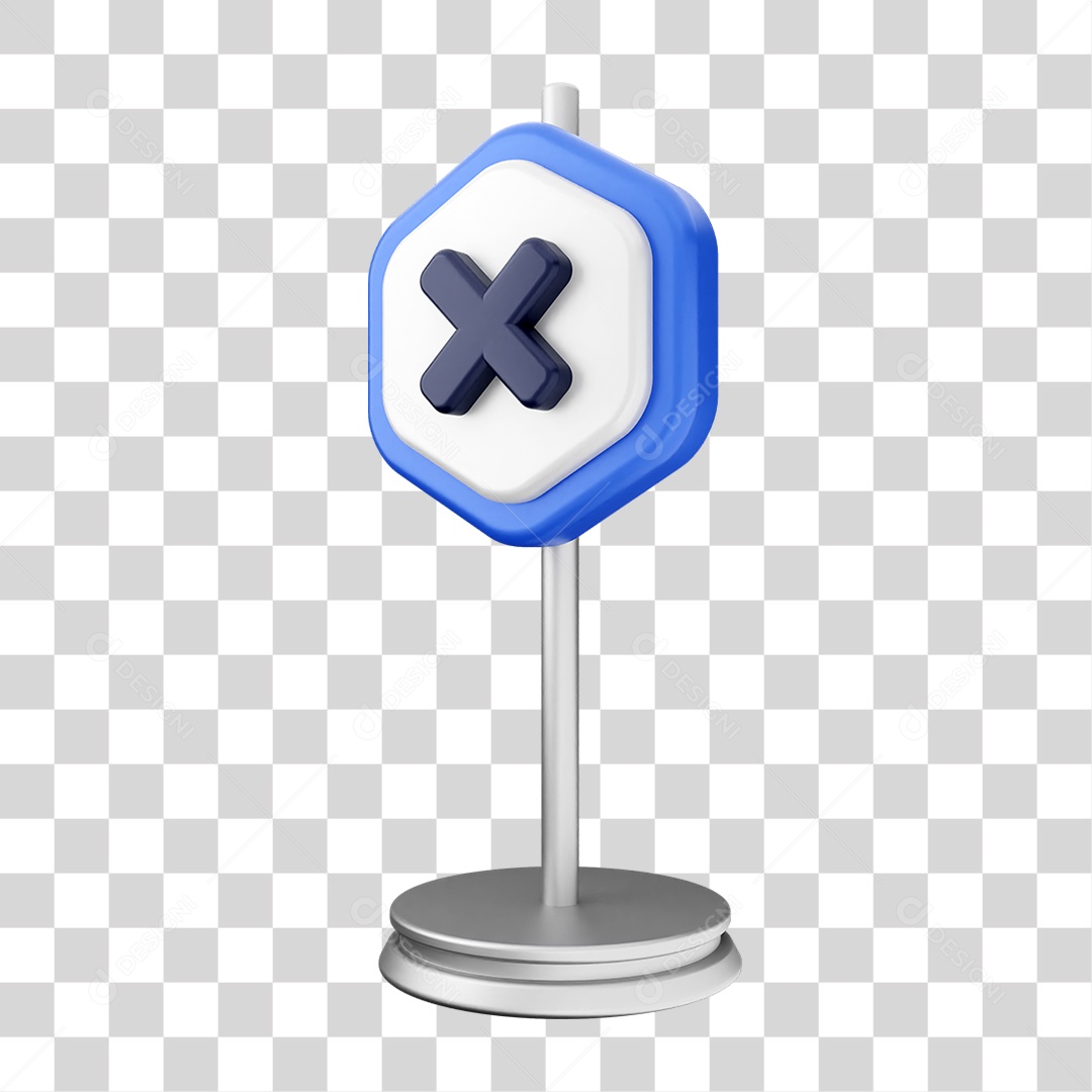 Placa de Cuidado Alerta PNG Transparente