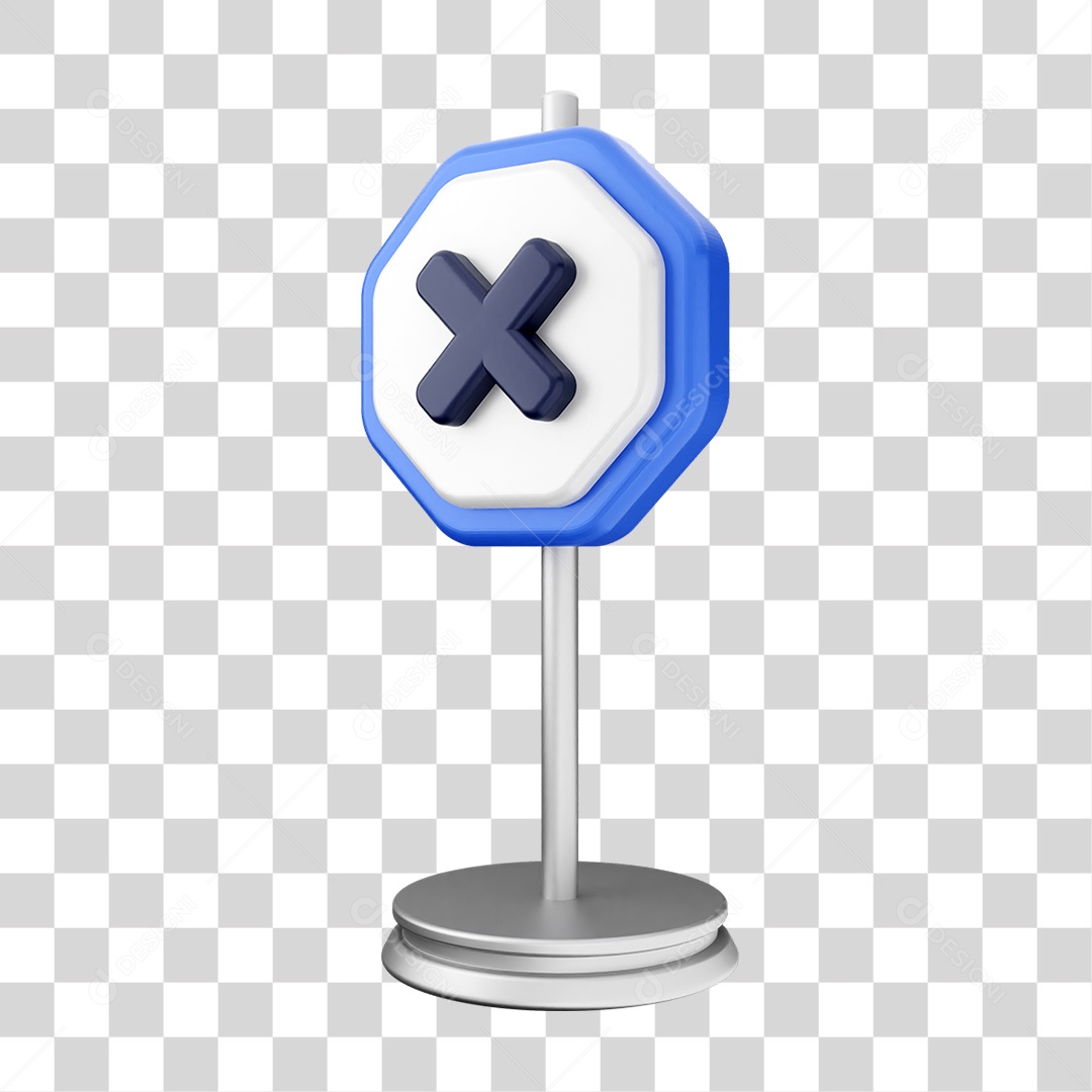 Placa de Cuidado Alerta PNG Transparente