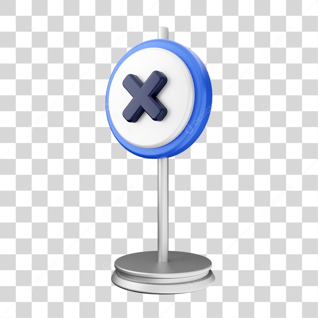 Placa de Cuidado Alerta PNG Transparente